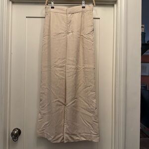 Zara Cream Wide-Leg Trousers